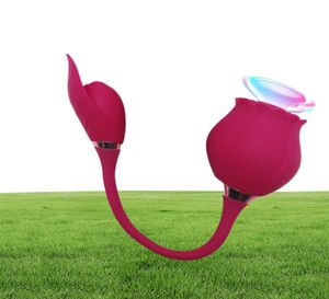 Rose Shape Vibrator 10 Speed Vibration Clitoris Sucker Vagina Sucking Clitoral Stimulation Gspot Female Masturbation7242878