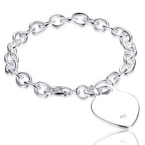 15mm Heart Bracelets Women Stainless Steel Couple Chain on Hand Fashion Jewelry Gifts for Girlfriend Accessories Wholesale