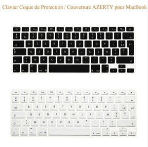 UKEU Clavier AZERTY Silicone Keyboard Cover Skin for MacBook Pro Air Retina 13039039 inch A1342 A1369 A1466 A1278 A1425 A151864181