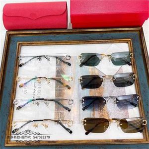 20% OFF New High Quality 23 types of Kajia personalized frameless Sunglasses men's ins fashion same metal sunglasses women's ct2452234