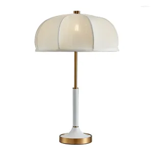 Table Lamps Bauhaus Lamp With Metal Base Cloth Shade Tricolored E27 LED Bulb 85-265V Plug Decorative Night Light Desk