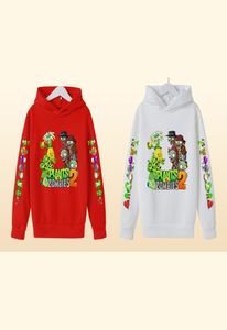 2022 Autumn Winter Plant vs Zombies Print Hoodies Cartoon Game pojkar kläder Kidskläder Kläder för tonårsstorlek 414 T7772238