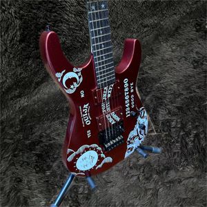 Vendita calda chitarra elettrica di buona qualità Vernice in polvere rosso argento Colore, KH-2 Ouija Kirk Hammert Cynthia, Spedizione gratuita può essere personalizzata