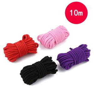 Prodotti per giochi di sesso per adulti Corde per legare tessuti Fasci erotici Corda per sesso in cotone Bondage Lungo 10M Gioco di ruolo Kit di giocattoli sessuali Morbido e sicuro2501478