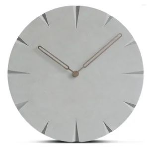 Relógios de parede Grande relógio de madeira simples design moderno nórdico silencioso quadrado mdf pendurado relógio decoração de casa 12 polegadas