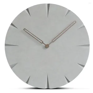 Orologi da parete Grande orologio in legno Design semplice e moderno Nordico silenzioso quadrato MDF legno orologio da appendere decorazioni per la casa 12 pollici