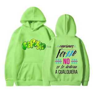 Moletom com capuz masculino 2023 Ferxxo Hoodies para homens Feid Merch Vintage lavado moletom casual oversized com capuz top hiphop streetwear unissex pullovers