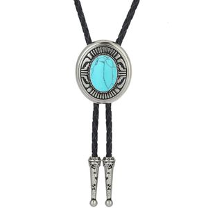 ify Drop Western Cowboy Water Drop Bolo Tie per uomo Cravatta da donna in vera pelle con risvolto in corda 240105