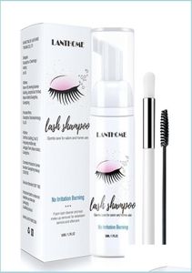 Makeup Remover 50 ml Professional Eyelash Eye Lashes Cleaner Pump Design Individuell förlängning Shampo Remover med Brush Drop de DHQYM5442662