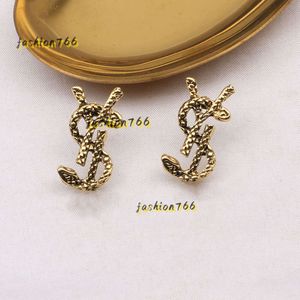 Ohrstecker, schlicht, Retro, 18 Karat vergoldet, Luxusmarke, Designer, Buchstaben, Clip, Kette, geometrisch, berühmte Frauen, Quaste, Kristall, Strass, Perlenohrring, Hochzeit, Party, Schmuck