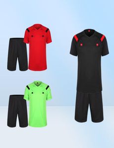 Fotbollsdomare Suit Set Set av fast färgfotbollsdomare Jersey Equipment Kort ärm Män och kvinnor Professionell konkurrens T Shirt4024661