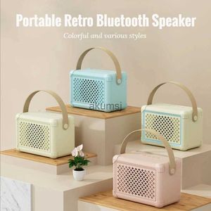 Portabla högtalare Retro trähögtalare Trådlös Bluetooth 5.0 Mini Portable Outdoor Audio Subwoofer 3D Stereo Speaker TF Card Aux Mp3 Player YQ240106