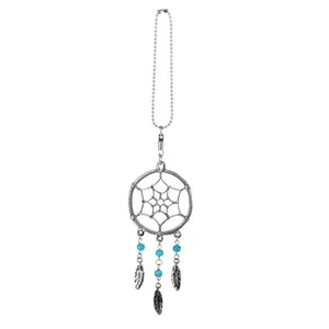 YYJFF CC001 Rotational Dream Catcher Car Charm Aqua.Color Fashion Jewelry Handcraft Style