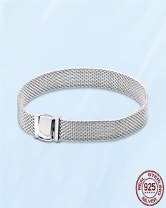 Kvinnor Mesh Charm Armband 925 Silver Toppkvalitet Lyxdesigner Fina smycken Fit Beads Charms europeisk stil Lady Gift med original Box2117908