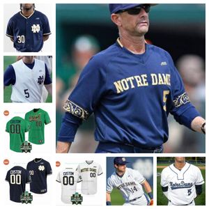 Maglia da baseball Notre Dame College Drayk Bowen Will Findlay Simon Baumgradt Casey Kmet Brady Gumpf Ryan Lynch Uomo Donna Gioventù Bambini Tutto cucito