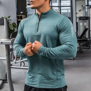 Dry Fit Compression Shirt Men Rashgard Fitness Long Sleeves Running Shirt Men Gym T Shirt Football Jersey Sportswear Sport Tight 240106