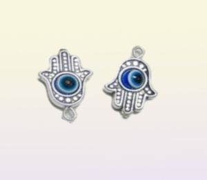 100 Stück Hamsa Hand EVIL EYE Kabbalah Glücksbringer Anhänger für Schmuckherstellung Armband 19x12mm276k7333526