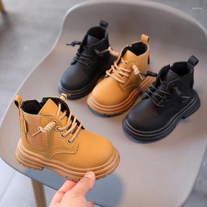 Botas inverno crianças anti-skid bebê criança couro tornozelo meninos meninas sapatos ao ar livre curto moda sneaker csh1489