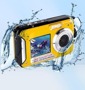 デジタルカメラ防水アンティシーキカメラ1080pフルHDセルフィービデオレコーダー水中DVレコーディングプレゼント1943989