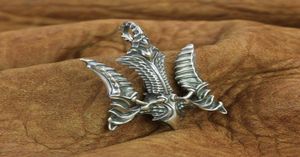 925 Sterling Silver King of Sea Trident Pendant Mens Biker Pendant TA242 JP2651683