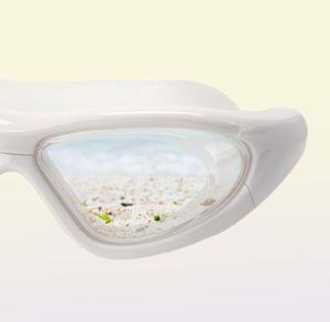 Goggles stora ram simglasögon med öronpropp HD transparenta glasögon anti dimma silikon vattentäta män kvinnor simmar glasögon vuxen8902635