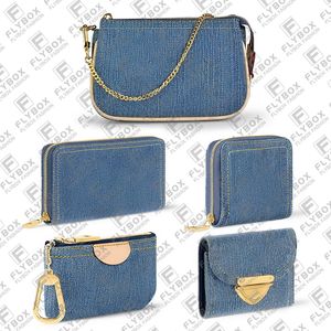 M82957 M82958 M82959 M82961 2024 Denim Victorine Zippy Carteira Chave Bolsa Bolsa de Moedas Porta Cartão de Crédito Mulheres Moda Designer de Luxo Negócios Bolsa Bolsa de Alta Qualidade