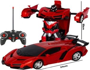 RC 2 في 1 Transformer Car Driving Sports Model Modelation Car Carne Rebots Robots Toys Kids T328342978