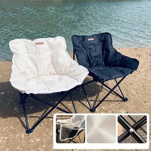 Camp Furniture Folding Chair Ultra-light Portable Moon Camping Equipment Beach Fishing Stool