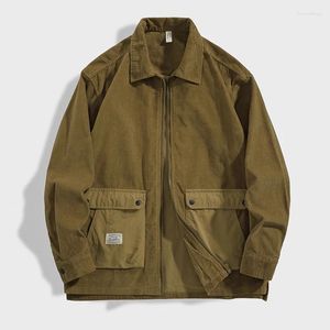 Erkek ceketleri Japon retro işyeri kadife ceket erkekler sokak kıyafeti vintage gevşek gündelik kargo artı ceket bahar sonbahar dış giyim