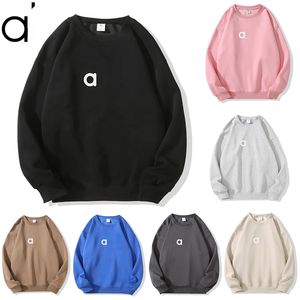 Al Yoga Crew Neck Pullover 여성 봄/가을/겨울 따뜻한 대형 스웨트 셔츠 체육관 운동 조깅 코트 느슨한 스포츠웨어 유니니스 섹스 캐주얼 프랑스 테리 스웨트 탑