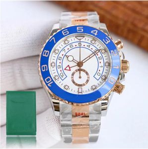 ساعة Wristwatch الفاخرة II 18K Rose Gold Steel 44mm Mens Automatic Watch 116681 Men's Sports Wrist Watches Original Box Papers