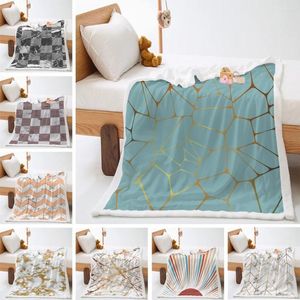 Blankets 3D Digital Printed Simple Creativity Lambhair Crystal Pile Blanket Cover For Couch All Seasons Suitable Travel Party Dec