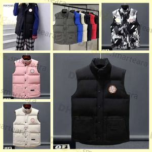 Projektant kamizelki kieszonkowe parkas długie rękawowe odznaki zamka błyskawicznego mężczyzn Downs Casual Coat Canadian Goose Jackets Tops Otwea