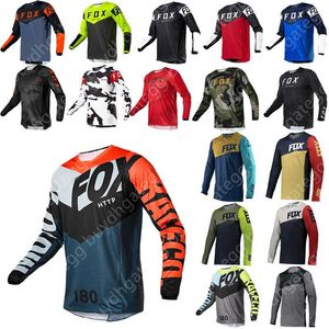 2024ファッションTシャツマウンテンバイクスーツフォックスメンズTシャツエンデロMTBサイクリングスリーブサイクリングダウンヒルシャツカミゼタモトクロスMXマウンテンHTTP MTB 2MFW