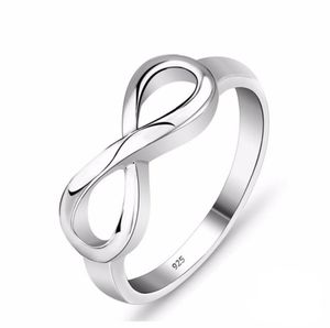 Fashion Silver color Infinity Ring Eternity Ring Charms Friend Gift Endless Love Symbol Fashion Rings For Women jewelry9743249