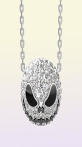 Nightmare Before Christmas Skeleton Halsband Jack Skull Crystals Pendant Women Witch Necklace Goth Gotic Jewelry Whole J1218737512933483