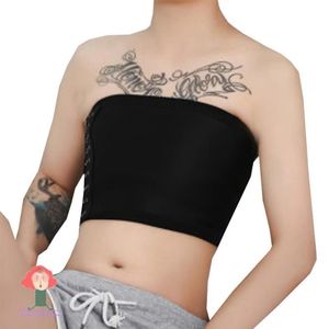 Cintos HaleyChan Tomboy Trans Lésbica Transgênero Ftm Strapless Chest Binder Prevenir o deslizamento do mamilo Design Corset Bra Tube Top Espari264p