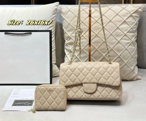 Luxurys Designer Bag Fashion Women Chain Gold/Silver Shoulder Tote Bag Top Quality LeatherFlipCover Diagonal Messenger Crossbody Shopping Handväska 001#