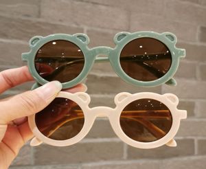Mode sommar barn bär runda ram solglasögon barn uv skyddsglasögon pojkar flickor coola strandglasögon a63353425150