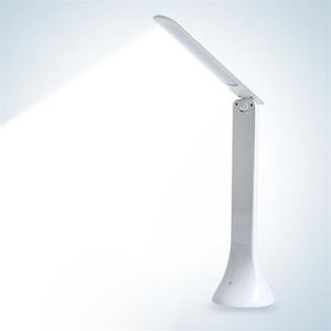 LED Desk Lamp Dimmable Touch Book Light USB Charging Reading Light Chargeable Table Lamp Portable Folding Lamp255K