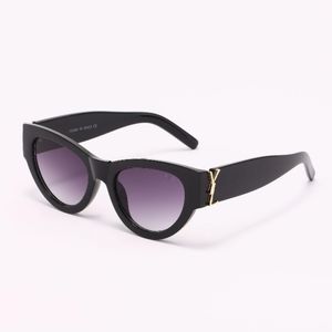 Luxury Sunglasses Women Designer Logo Y slM6090 Same Style Glasses Classic Cat Eye Narrow Frame Butterfly Glasses