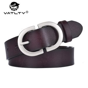 Vatlty Kadın Deri Kemeri 28cm Doğal Cowhide Gümüş Alaşım Toka İnce Kadın Kot Pantolon Kıç Bandı 240106