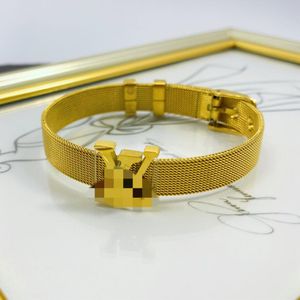 Designer märkesarmband mode lyxiga smycken manschett armband armband 18k rosguld silver titan stål diamant armband armband för män kvinnor