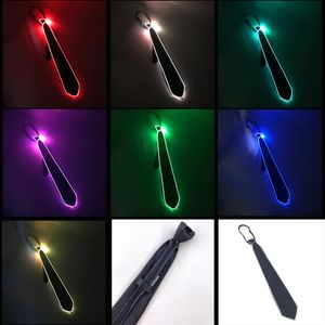 LED Light Up Tie Valentine Day Masquerade Wedding Favors And Gifts Christmas Party Accessories Bar Night Club Glowing 240106