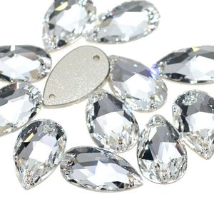 Sy på S Crystal 3230 Drop Flat Back Diamond Back Crystals Strass Apparel Sying Fabri Craft Clothes Decorations 240106
