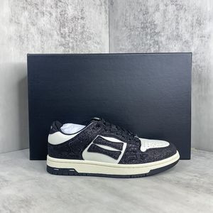 Mörk paljett high street låga topp herrskor utomhus casual kvinnor skor hög kärlek partner skateboard skor benskor lyxdesigner nya sportskor storlek 35-46 +låda