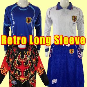 Drużyna narodowa Japonia z długim rękawem Nakata Mens Soccer Jerseys Soma Akita Okano Kawaguchi Retro Home Football Shirt Kazu Hattori Bramkarz 1995 1996 1998 98 98