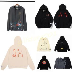 Erkek Hoodies Sweatshirts Hoodie Tasarımcı Galerileri Bölüm Gary Boyalı Graffiti Kullanılmış Mektuplar Basılı Gevşek Moda Erkek ve Kadın Tasarımcı Graffiti Hoodies H