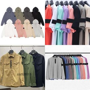 Designer Herren Stein Hoodie Jacke Pullover Pullover Candy Hoody Mäntel Klassische Abzeichen Ärmel Unten Paare Lose Einfache Baumwolle Vielseitige Bewegung Aktuelle Jacke