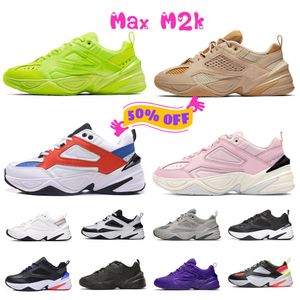 Moda Max M2K Tekno kobiety męskie buty do biegania Triple biały czarny pomarańczowy żagiel lniany atmosfera szara hiper jadeila fantom oliwka szara szara szara designerowie trampki